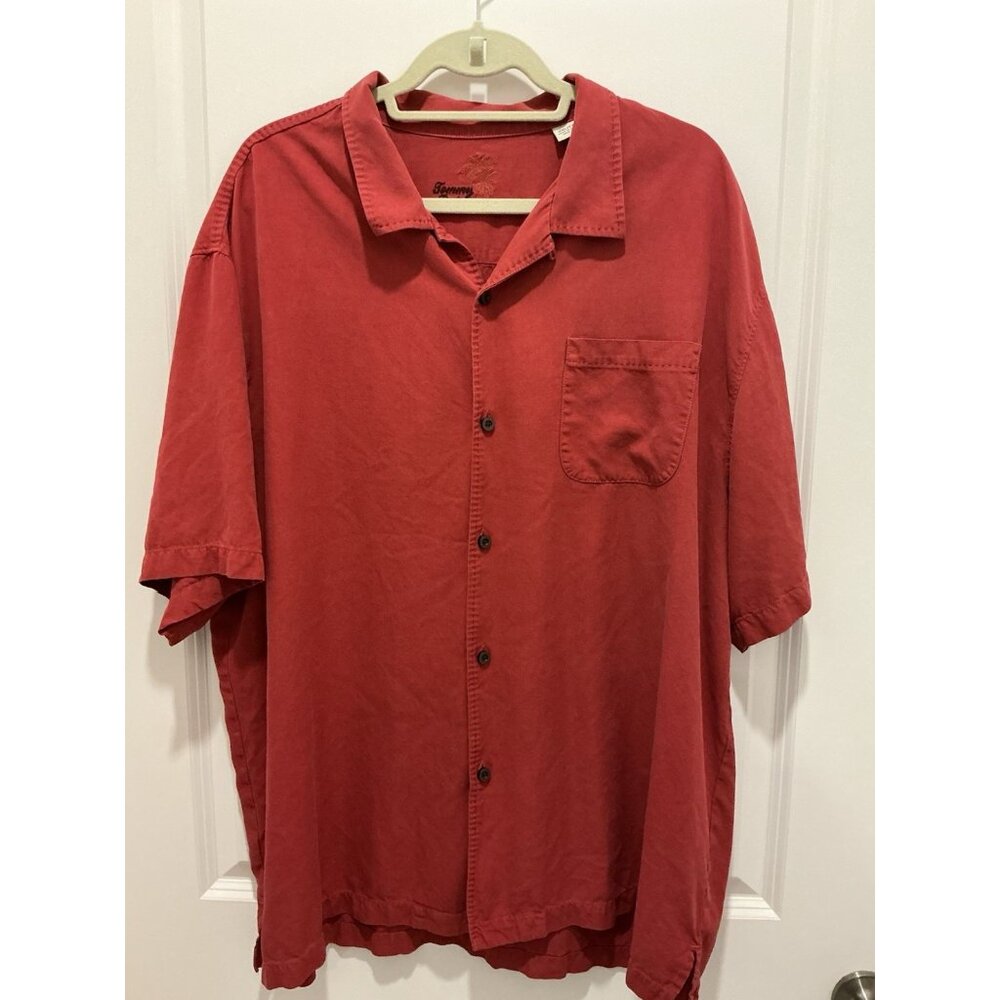 Tommy Bahama Button Up XXL Men's 100% Silk Pocket Vacation Casual
